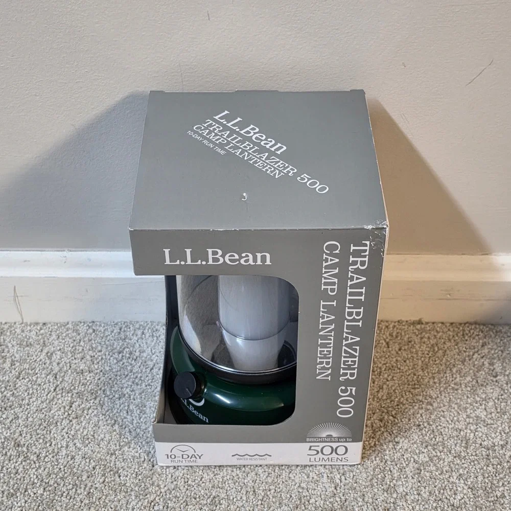 LL Bean Trailblazer 500 Camp Lantern LED Green 500 Lumens IPX4 Water Resistant